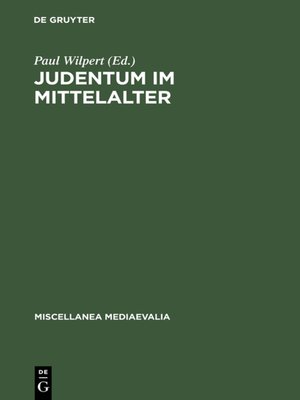 cover image of Judentum im Mittelalter